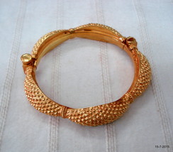 antique gold gilded silver bracelet bangle vintage gold vermeil bracelet - £157.96 GBP