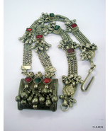 vintage antique tribal old silver necklace amulet box pendant rajasthan ... - £363.61 GBP