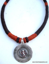 antique old silver god shiva amulet pendant necklace - $108.90