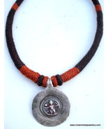 antique old silver god shiva amulet pendant necklace - £85.77 GBP