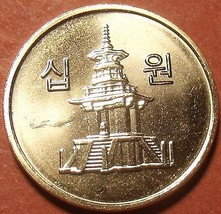 Gem Brilliant Unc South Korea 2015 10 Won~Pagoda at Pul Guk Temple~Free Shipping - $2.93