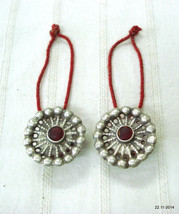 vintage antique tribal old silver ear plug earrings gypsy hippie jewelry - £113.52 GBP