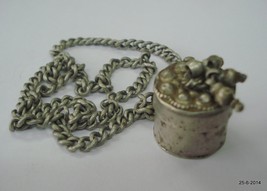ancient antique old silver box pendant from rajasthan india - $108.90