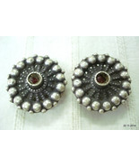 antique tribal old silver ear plug earrings gypsy hippie vintage jewelry - £113.69 GBP
