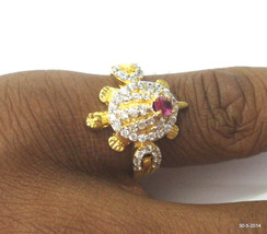 ethnic 18k gold ring handmade gold ring traditional jewelry of india tortoise - £434.89 GBP