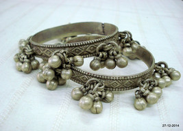 Vintage bangle Antique bangle tribal old silver Bracelet bangle set 2pc - £426.54 GBP