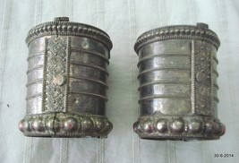 vintage antique tribal old silver cuff bracelet bangle belly dance rabari jewelr - £466.31 GBP