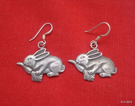 ethnic silver earrings rabbit earrings india - $67.32