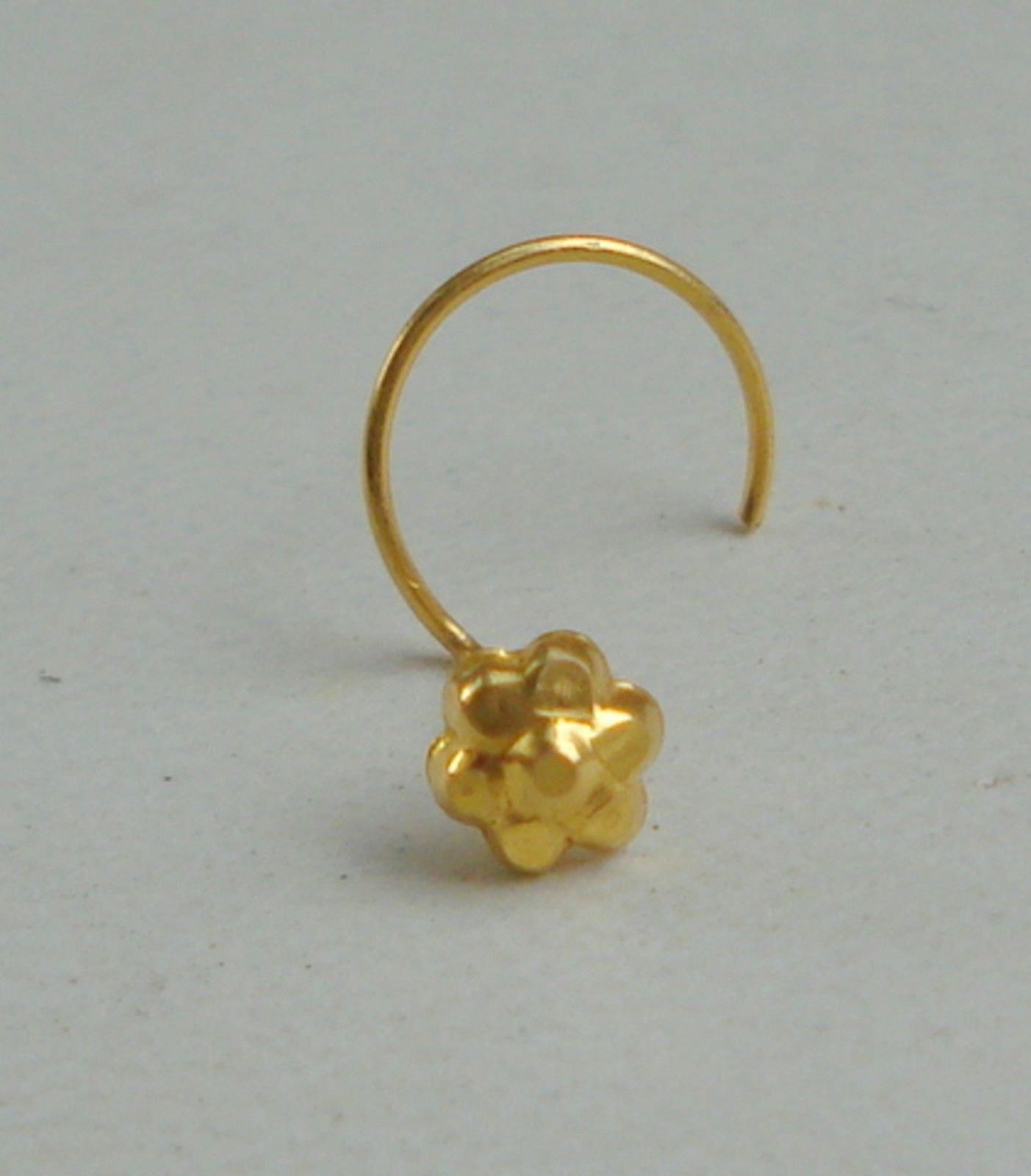 Primary image for 18k traditional design gold nose stud nosepin rajasthan india