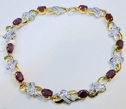 14kt gold bracelet cuff bracelet handmade gold jewelry diamond runy brac... - $1,781.01