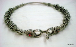 vintage antique old silver necklace choker neck ring tribal jewelry india - £937.83 GBP