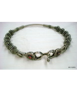 vintage antique old silver necklace choker neck ring tribal jewelry india - £948.84 GBP