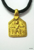 22k gold pendant necklace amulet vintage antique gold pendant hindu diety - $454.41