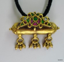 22k vintage antique tribal old gold pendant necklace amulet gold jewelry - $1,761.21