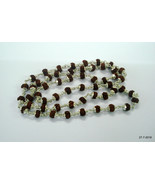 Rudraksha and silver beads necklace chain mala handmade jewellery - £100.42 GBP