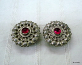 vintage antique tribal old silver ear plug earrings belly dance jewellery - £109.18 GBP