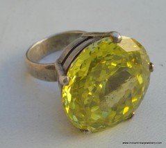 Sterling Silver Ring Cocktail Ring Crystal Gemstone ring handmade rings - $126.72