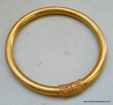 Traditional design gold gilded silver Bracelet or Bangle rajasthan india - £102.08 GBP