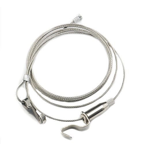 Bluemoona 2 pcs - Frames Hanger Hook Picture Wire Cable With Hanging 2m Kit Adju
