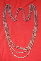 vintage antique collectible tribal old silver chain necklace gypsy jewelry - £365.23 GBP