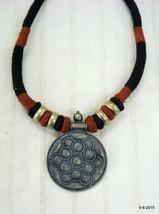 ethnic tribal old silver pendant necklace traditional handmade jewellery - £135.46 GBP