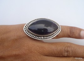 sterling silver ring amethyst gemstone ring cocktail ring handmade - £94.17 GBP