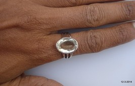sterling silver ring citrine gemstone ring cocktail ring handmade india - £59.21 GBP