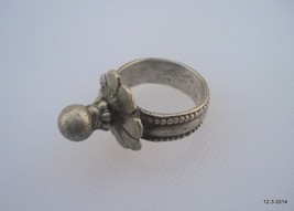 vintage antique tribal old silver ring  lingam ring handmade india - $88.11