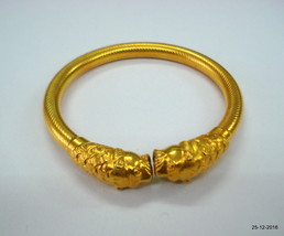 traditional design gold vermeil gold gilded gold plate silver bangle bra... - $157.41