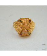 20k gold ring handmade jewelry traditional design ERT EHS - £388.60 GBP