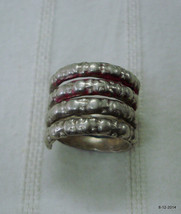 vintage antique ethnic tribal old silver ring belly dance jewelry india - £78.77 GBP