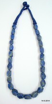 vintage lapis gemstone beads necklace rajasthan india - £78.34 GBP