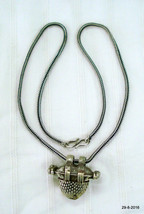 vintage antique tribal silver necklace chain pendant old silver jewellery - $143.55