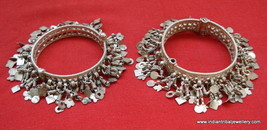 vintage Antique ethnic tribal old silver charm Bracelet bangle ECL belly dance - £434.37 GBP