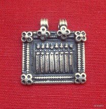 vintage antique tribal old silver pendant necklace hindu goddess gypsy h... - $67.32