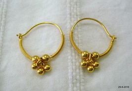 traditional design 20kt gold earrings upper ear earrings infant hoop ear... - $167.31