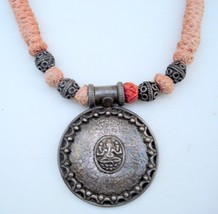TRADITIONAL DESIGN SILVER PENDANT NECKLACE RAJASTHAN - £109.99 GBP