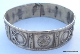 vintage antique tribal old silver bracelet bangle india - $127.71