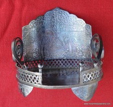 Vintage Antique Old Silver Throne Puja Sinhasan Gift - £368.29 GBP