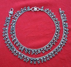 Ethnic Tribal Old Silver Anklet Ankle Chain Rajasthan - £132.46 GBP
