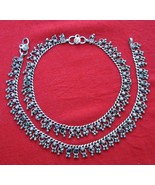ETHNIC TRIBAL OLD SILVER ANKLET ANKLE CHAIN RAJASTHAN - £132.94 GBP