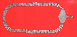 VINTAGE ANTIQUE TRIBAL OLD SILVER JEWELLERY BELT INDIA - £275.55 GBP