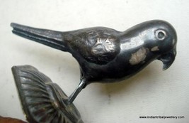 antique old sterling silver parrot bird statue india - $137.61