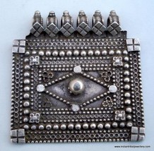 ANCIENT ETHNIC TRIBAL OLD SILVER PENDANT GYPSY HIPPIE - $395.01