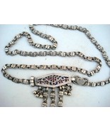 ANTIQUE TRIBAL OLD SILVER BELLY CHAIN BELT BELLY DANCER - £307.83 GBP