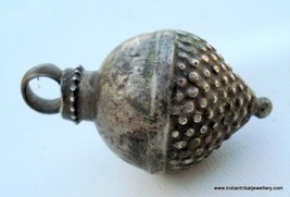 antique tribal old silver pendant head ornament rajasth - $68.31