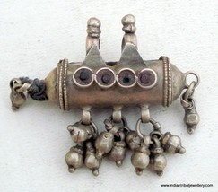 ESTATE VINTAGE SILVER TAVIZ AMULET PENDANT ANTIQUE - $77.22