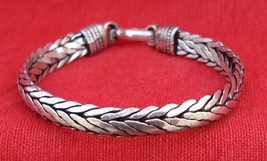 TRADITIONAL DESIGN HANDMADE SILVER CUFF BRACELET BANGLE - $108.90