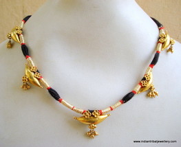 20k vintage antique tribal old gold pendant necklace choker bellydance jewelry - £1,384.09 GBP