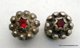 ANTIQUE TRIBAL OLD SILVER BUTTON FOR KURTA RAJASTHAN - $81.18